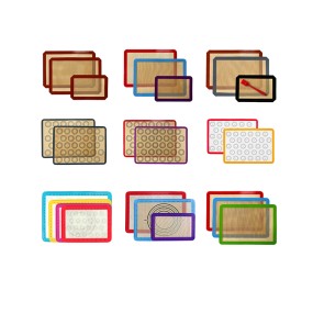 Custom Eco-Friendly Baking Mat and Silicone Baking Mat 5-Piece Set for Dough Kneading and Microwave