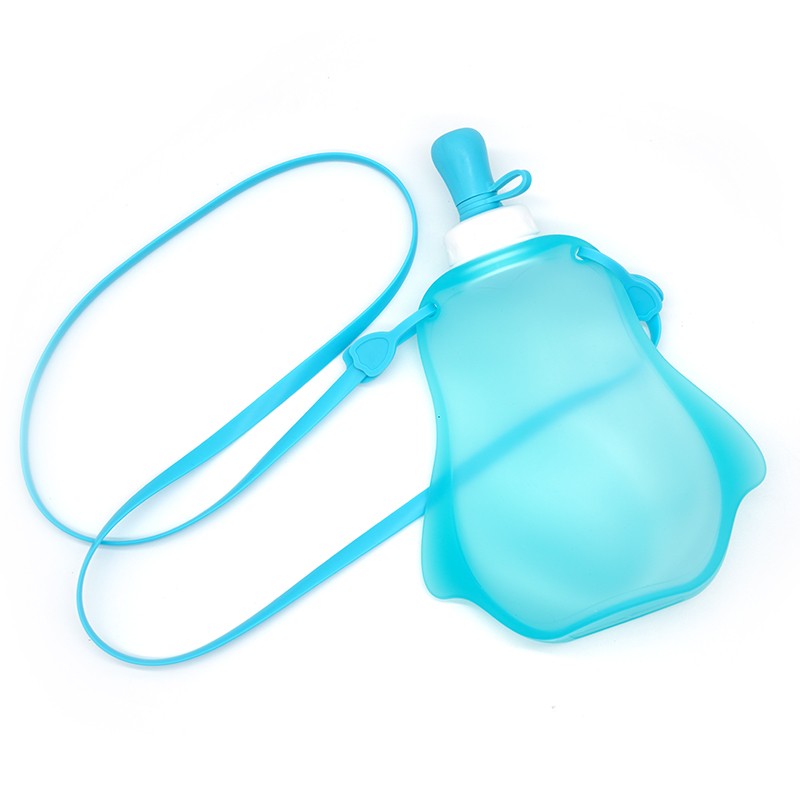 Hot Selling Eco-Friendly Reusable Silicone Travel Folding Bottle Sports Portable Collapsible Silicone Water Bottle