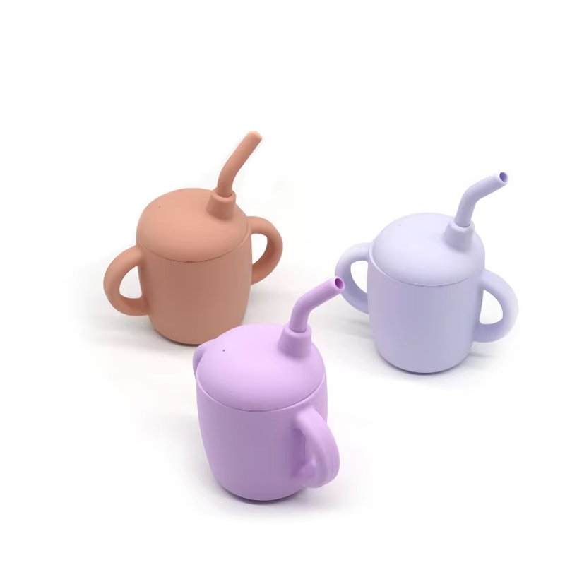 Silicone Baby Kids Leakproof Spill-Proof Water Cup Silicone BPA Free Leakproof Safe Toddler Training Cup Silicone Training Cup