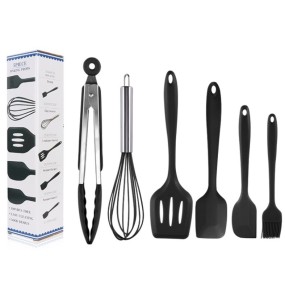 6pcs Silicone Mini Small Kitchen Utensils Small Milk Pot Special Soup Spoon Small Cookware Set