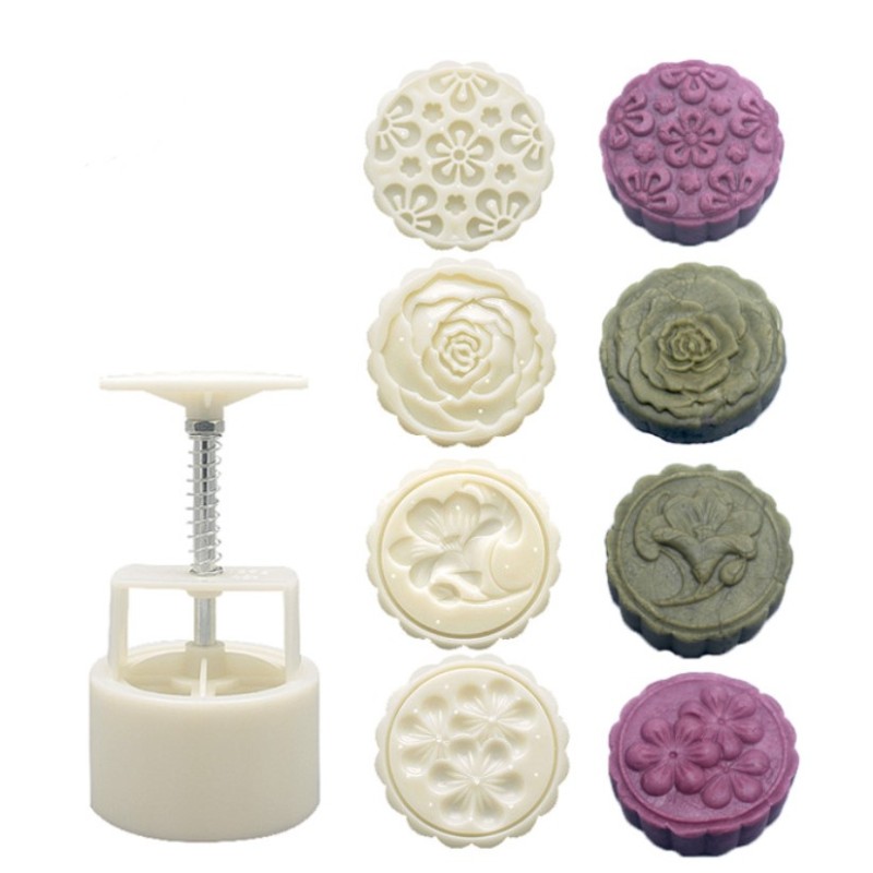 3D Mooncake Mold Press and Silicone Round Mooncake Mold