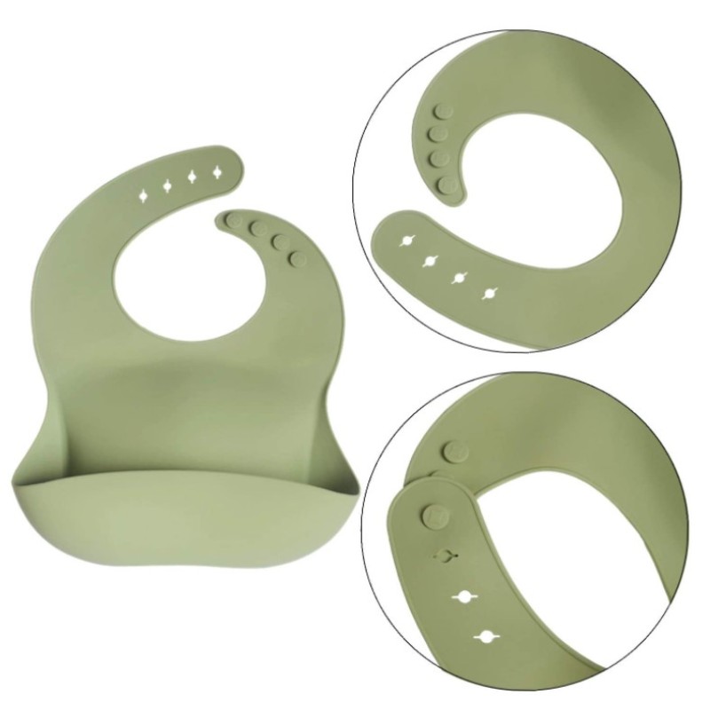 Hot Selling BPA Free Silicone Baby Feeding Set with Silicone Baby Bib Baby Products