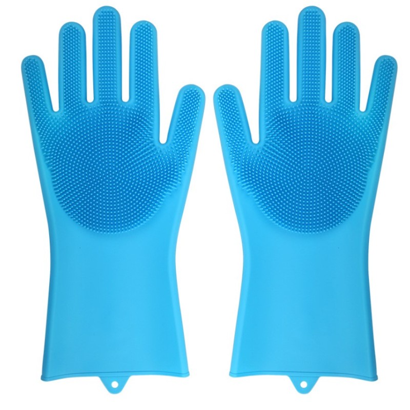 Magic Heat Resistant Silicone Rubber Cleaning Hand Scrubber Kitchen Ware Household Washing Glove