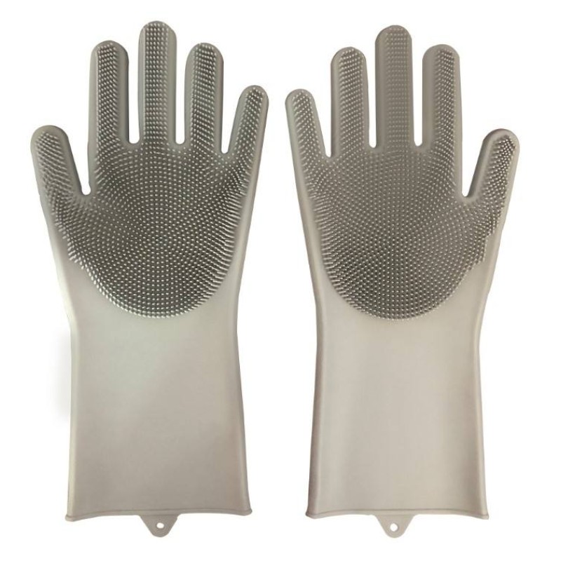 Multi-function Silicone Dishwashing Gloves Magic Silicone Body Pet Bath Gloves