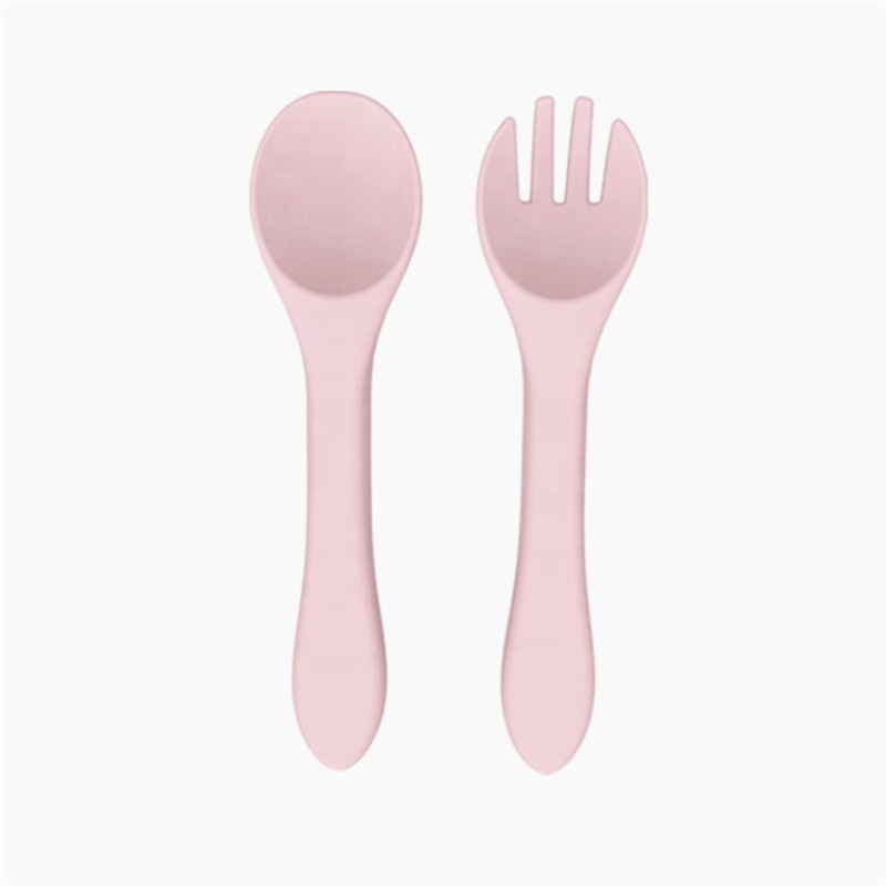 Custom Spoon Silicone Spoon Meal Fork Feeding Baby Learning Silicone Spoon