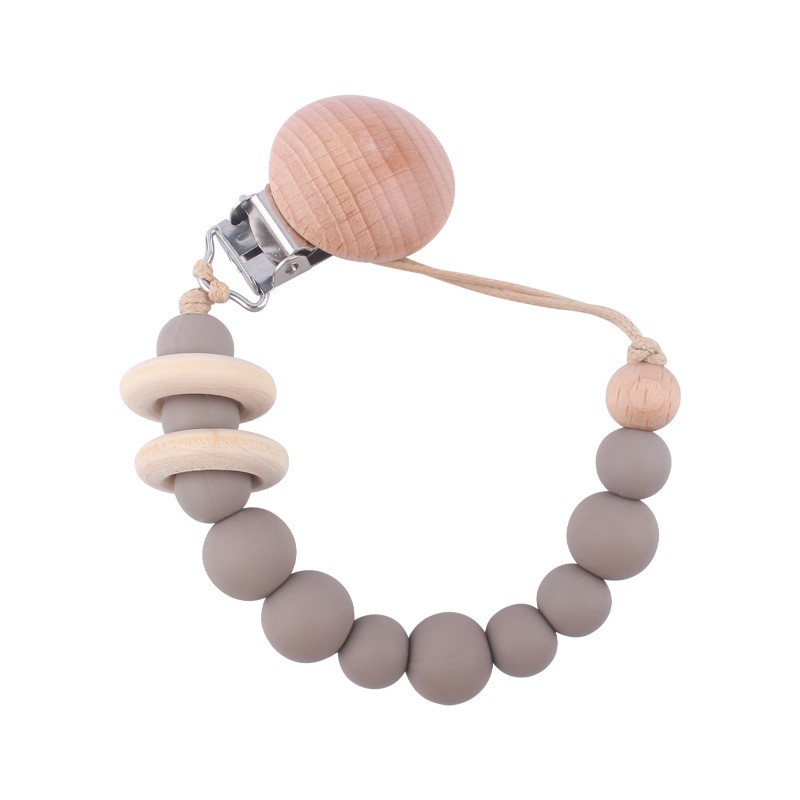 Wholesale Reusable Eco-Friendly Bpa Free Soft Pacifier Clip Teether Holder Set Babi First Feed Set