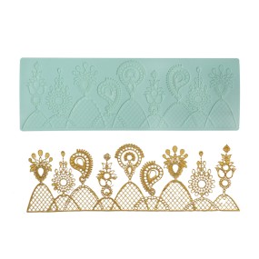 Custom Wholesale Edible Lace Mold Silicone Lace Mat