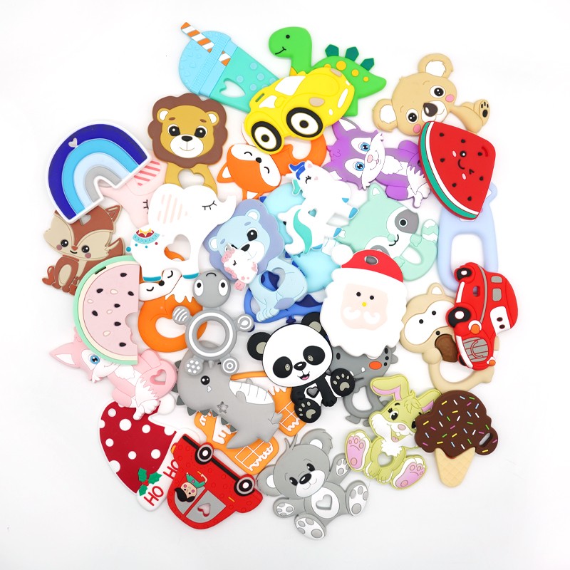 Wholesale Baby Silicone Stacking Toy Animal Shape DIY Baby Teether