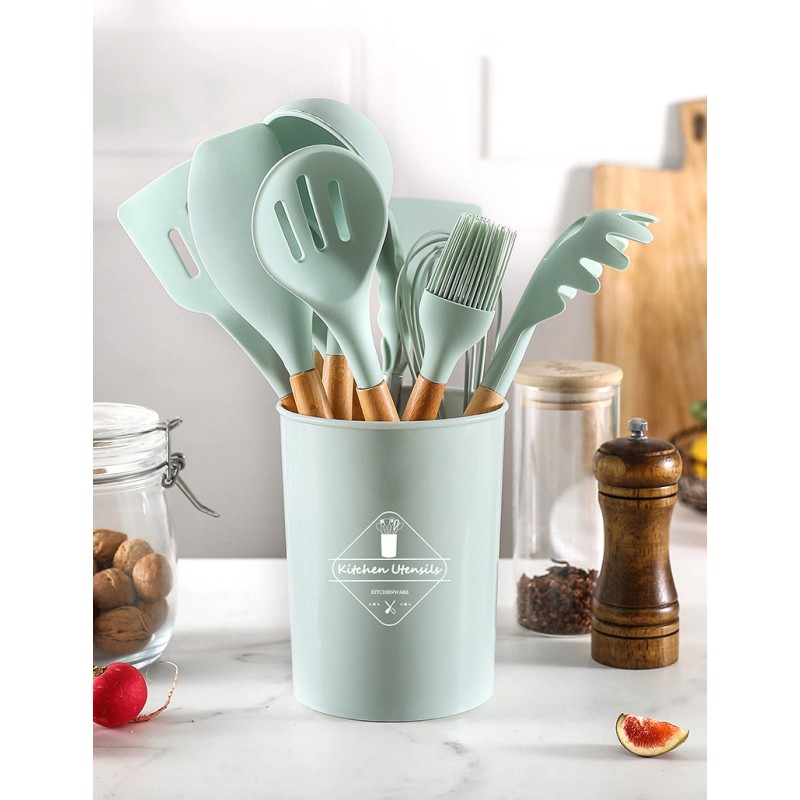 2025 Kitchen Accessories Cookware Set Silicone Practical Pink Cute Creative Home Kitchen Cooking Tools