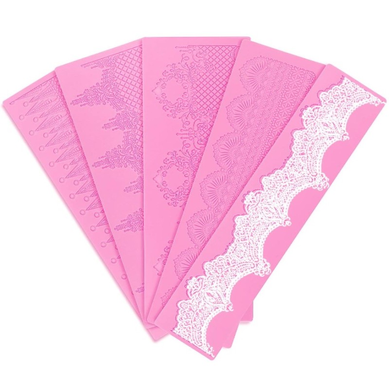 Cake Border Decorating Mold Silicone Lace Mat Texture Frame Baking