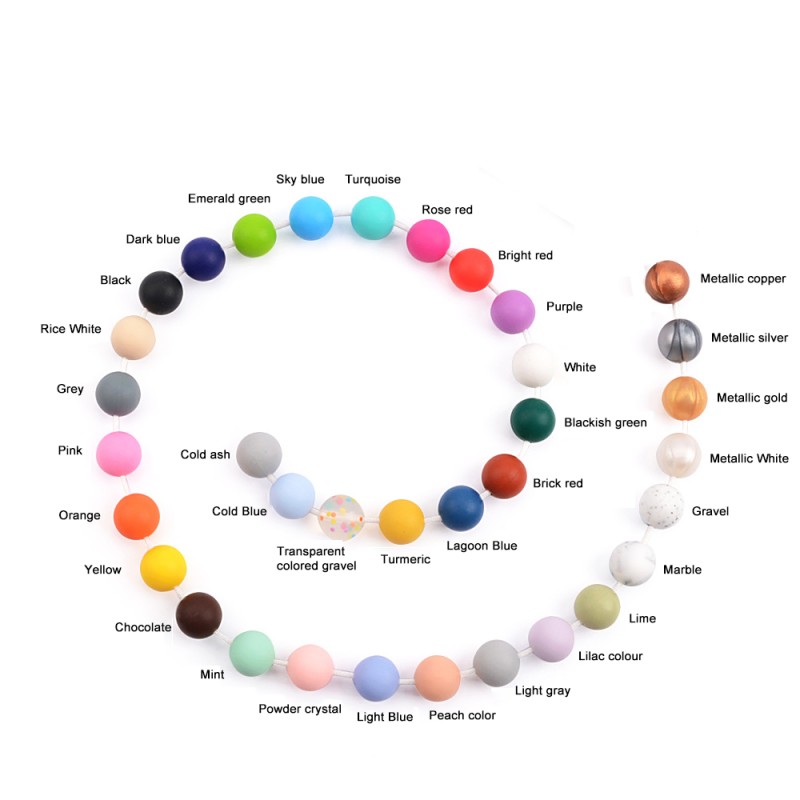 Custom Wholesale Eco-Friendly DIY Soft Teething Silicone Pen Beads Silicone Beads for Pen Making