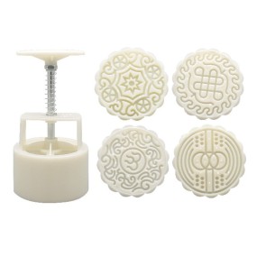 3D Mooncake Mold Press and Silicone Round Mooncake Mold