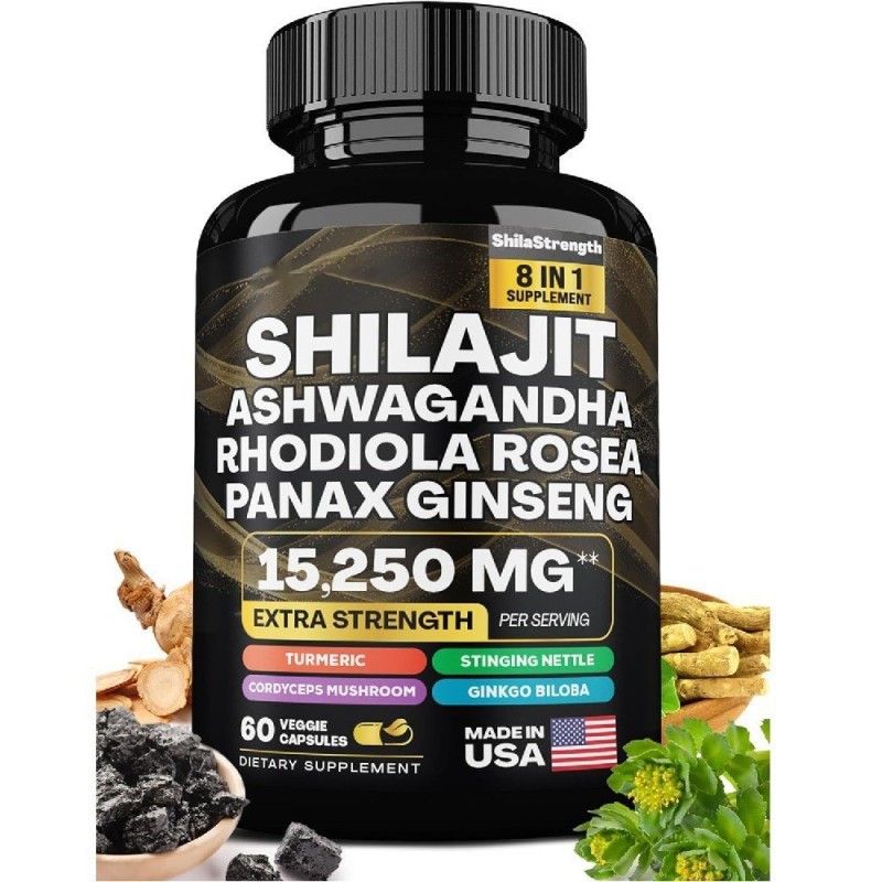 Hot Sale Shilajit Capsules Shilajit Ashwagandha Pure Himalayan Shilajit Resin Capsules