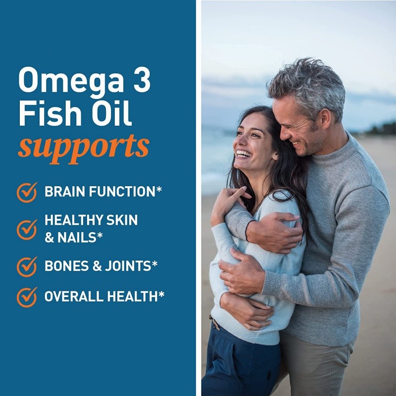 Omega 3 Fish Oil Burpless Softgel Capsules for Men Children Adults EPA DHA Softgel Capsules