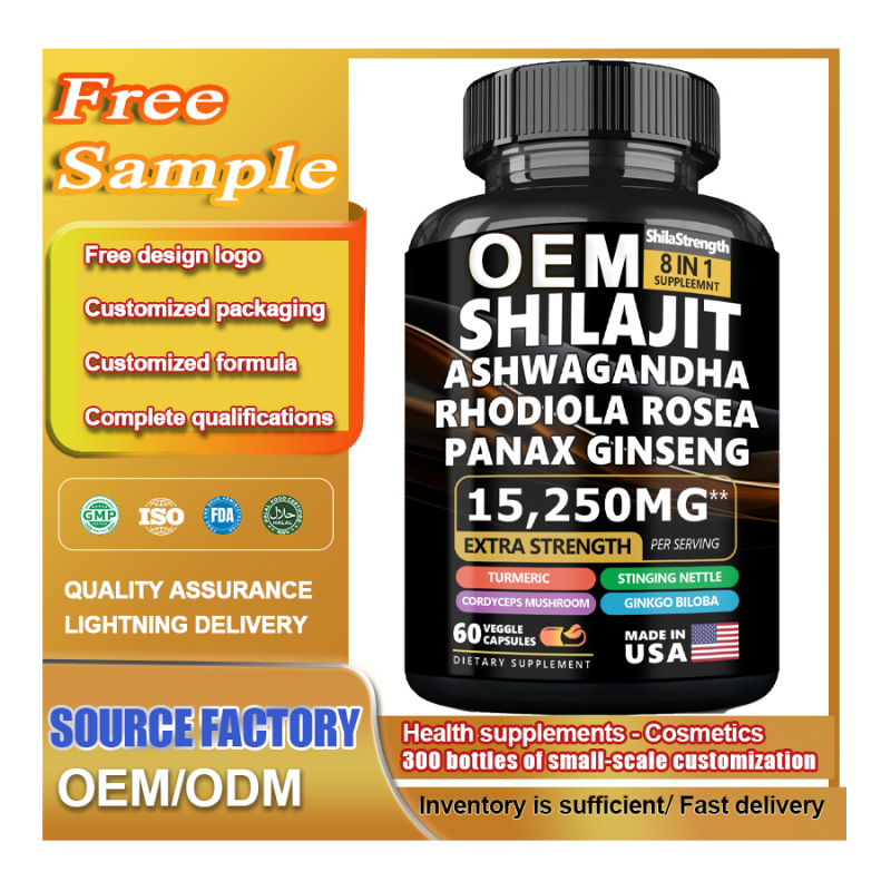 Hot Sale Shilajit Capsules Pure Himalayan Shilajit with Ashwagandha Supplement