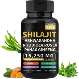 Herbal Supplement OEM Private Label Pure Natural Shilajit Sea Moss Lion's Mane Capsules Shilajit