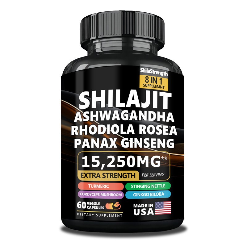 Hot Sale Shilajit Capsules Pure Himalayan Shilajit with Ashwagandha Supplement