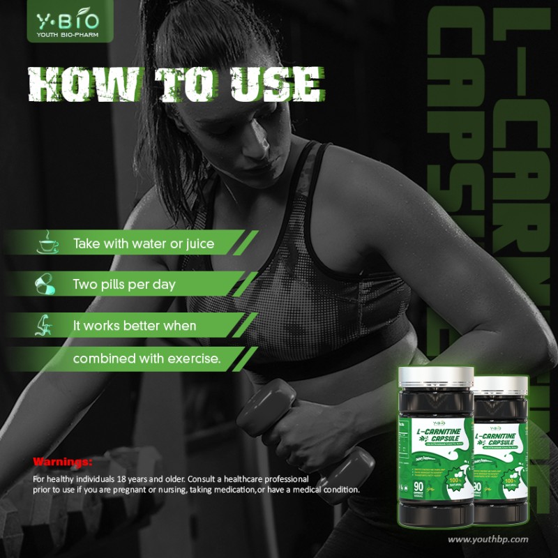 L-Carnitine Green Tea Capsules Advanced Weight Management Energy Supplement Zinc Chromium Nutritional Supplement Halal Vegan