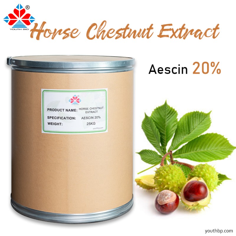 1kg Pure Horse Chestnut Extract Food Grade Powder UV Protection Plastic Jar Bottle Container Herbal Cosmetics Vacuum Drum Pack