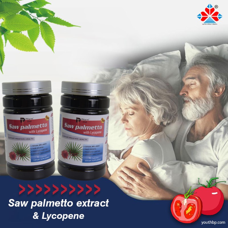 Adult Herbal Hair Growth DHT Blocker Capsules Natural Blend Saw Palmetto Lycopene Pygeum Not for Pregnant Women 90