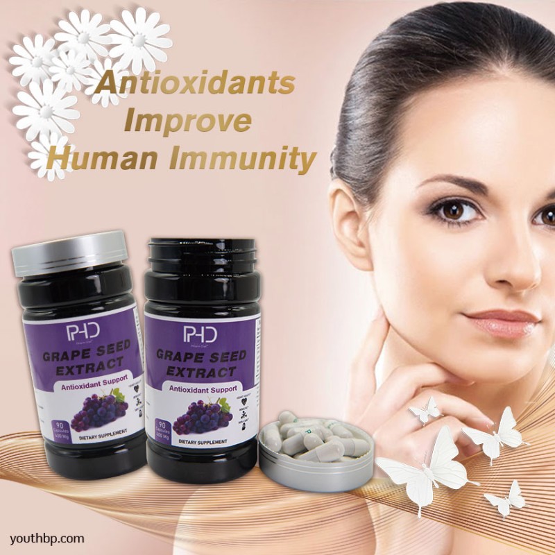Premium Adult Grape Seed Extract Capsules 400mg Potent Antioxidant Herbal Supplement for Beauty