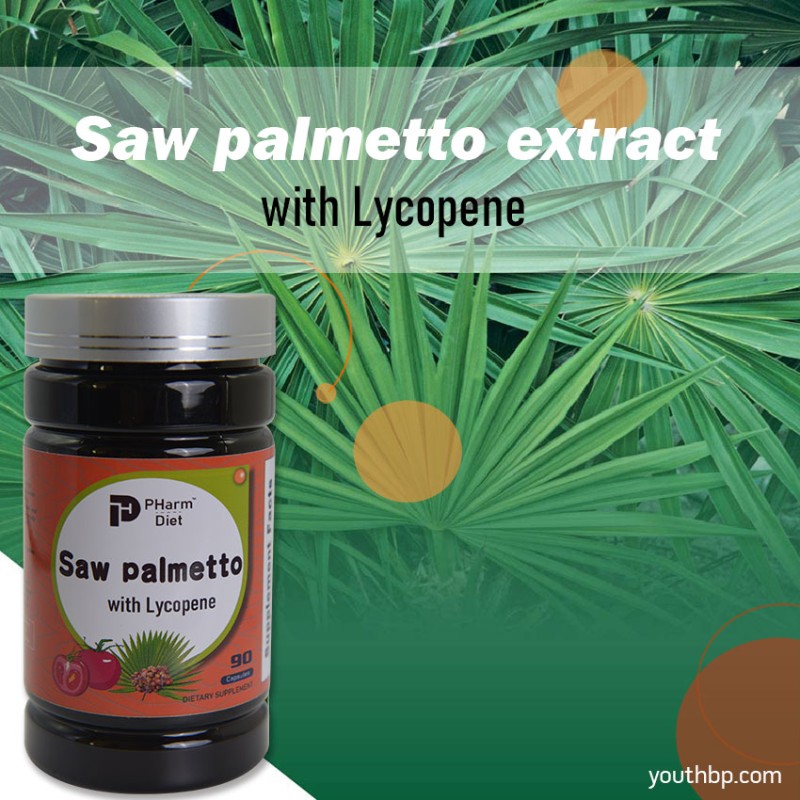 Saw Palmetto Lycopene 410mg Capsules Herbal Prostate Support for Men Pumpkin Seed Zinc 90 Capsules Not for Pregnant Women Adult