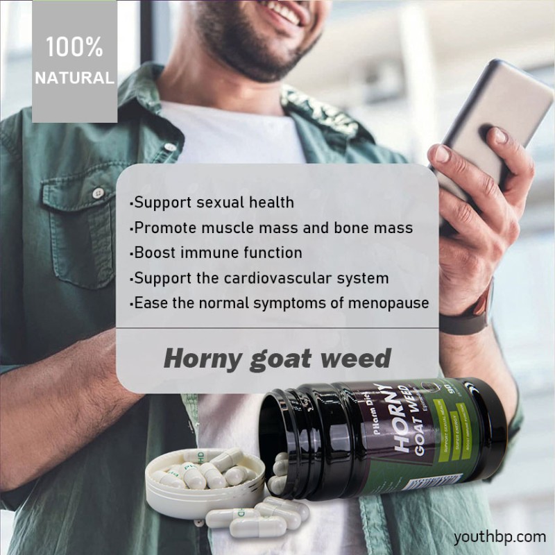 Youth 60% Icariin Capsules Natural Male Enhancer Improves Sexual Function 90 Capsules/Bottle Adult OEM Service