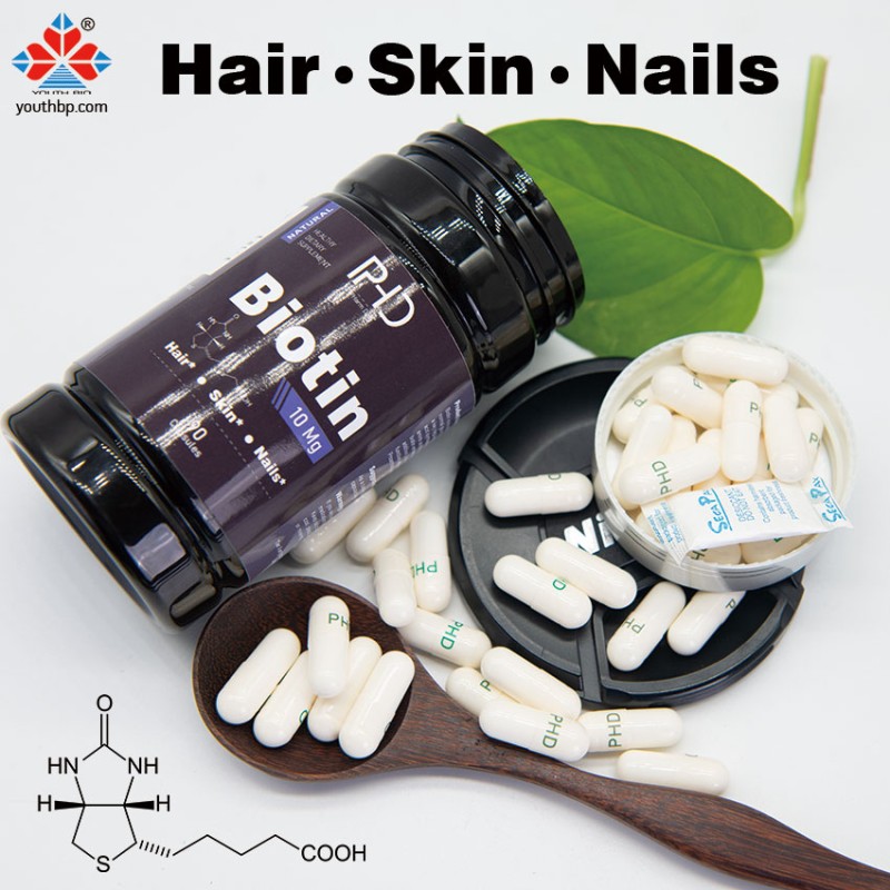 Youth Adult Skin Health Supplement 90 Capsules Biotin Vitamin B12 B6 Zinc Gluconate Pharmaceutical Grade Beauty Not for Pregnant Women