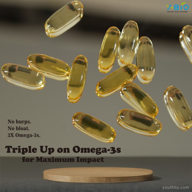 Private Label 200pc Natural Fish Oil Softgel Capsules 18% EPA/12% DHA Enhanced Adult Brain Health and Joint Flexibility