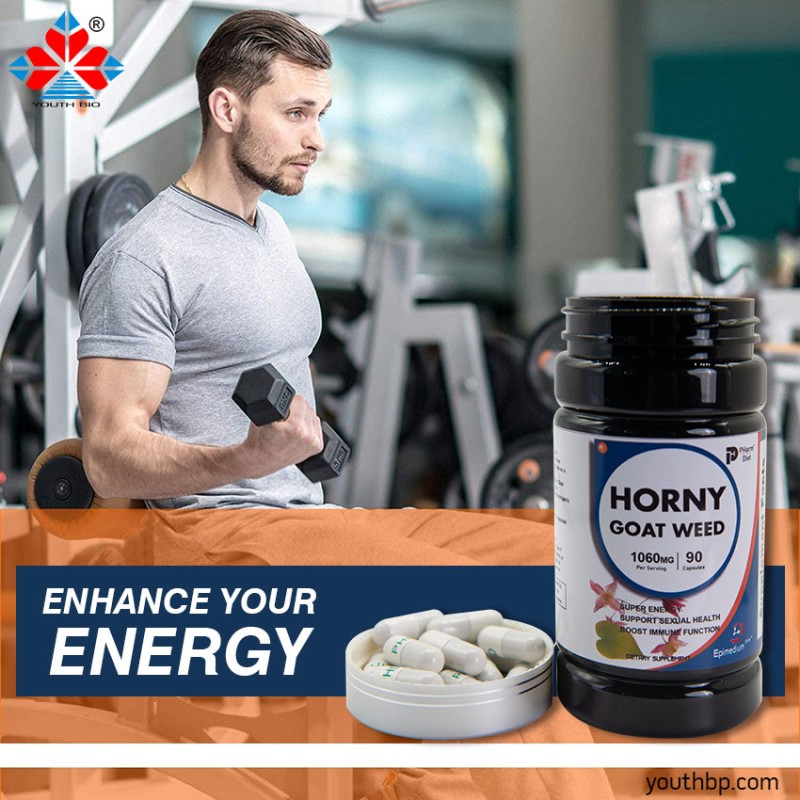 Customizable Horny Goat Weed Extract Capsules Natural Herbal Immune System Boost Muscle Growth Supplement Adult Not for Pregnancy