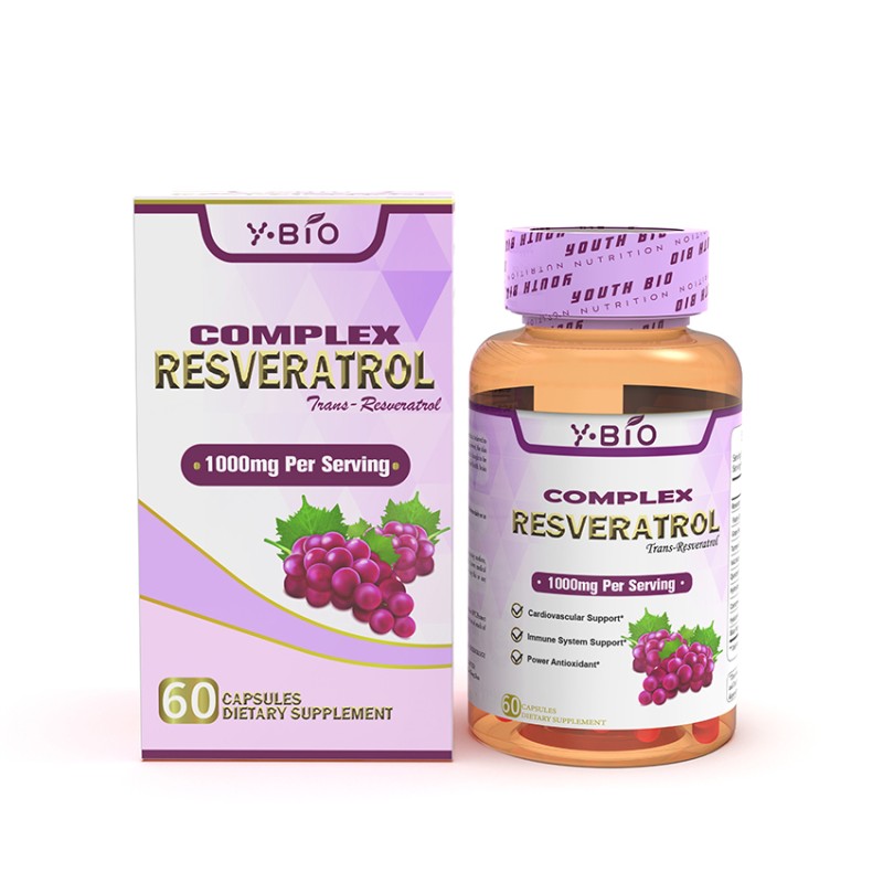 Youth Private Label Multi-Ingredient Herbal Supplement OEM/ODM Resveratrol NAD+ Complex Grape Seed Extract Antioxidant Capsules