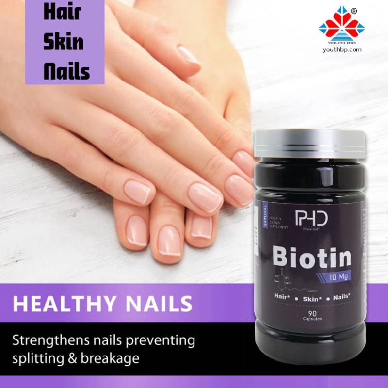 Youth Adult Skin Health Supplement 90 Capsules Biotin Vitamin B12 B6 Zinc Gluconate Pharmaceutical Grade Beauty Not for Pregnant Women