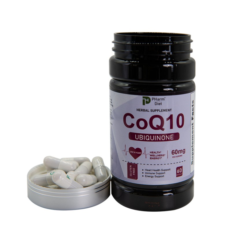 99% High Purity Coenzyme Q10 Ubiquinone Granules Supplement Antioxidant 60mg Cellular Energy Support Anti-aging GMP Certified