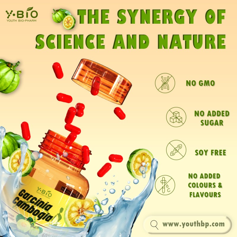 OEM/ODM Garcinia Cambogia 1000mg (HCA 60%) Capsules with 90mg Vitamin C and Chromium