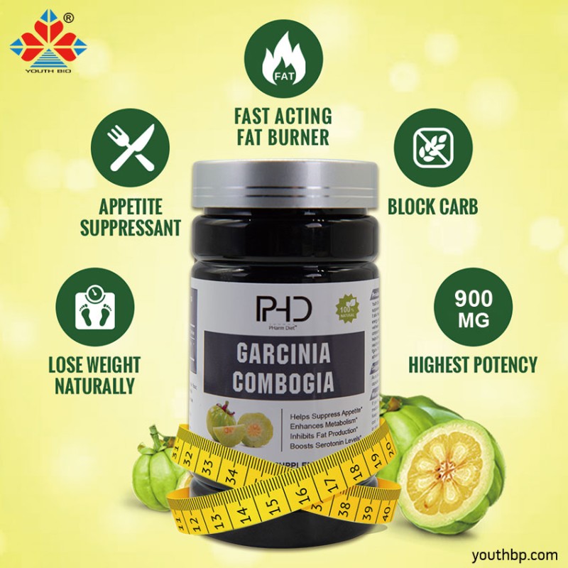 Best-selling 60% HCA Natural Garcinia Cambogia Extract Capsules Herbal Fat Burner Appetite Suppressant Detox Adult