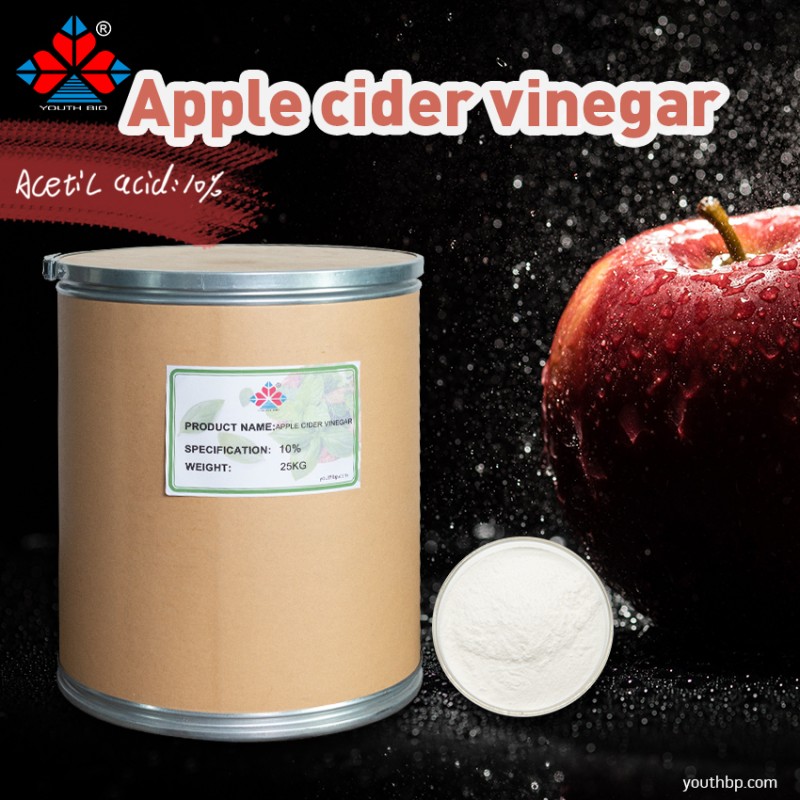 Organic Fermented Apple Cider Vinegar Powder Food Grade Rich in Acetic Acid Enzyme Natural Herbal Extract Vacuum Packed 1kg Bottle