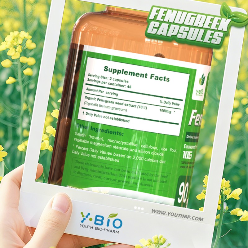 Fenugreek Extract Dietary Supplement Capsules OEM/ODM Service - GMP Certified Adult Health Factory 90 Capsules/Bottle