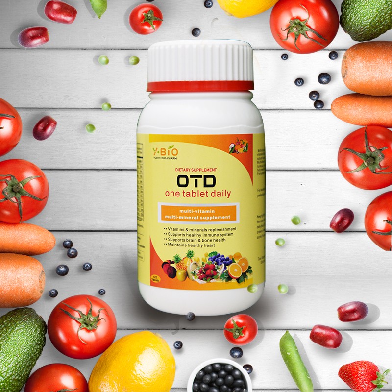 Aily 120-Tab Immune Support Herbal Supplement Turmeric K Zinc Adult Improve Bone Strength Not Suitable for Pregnant Women