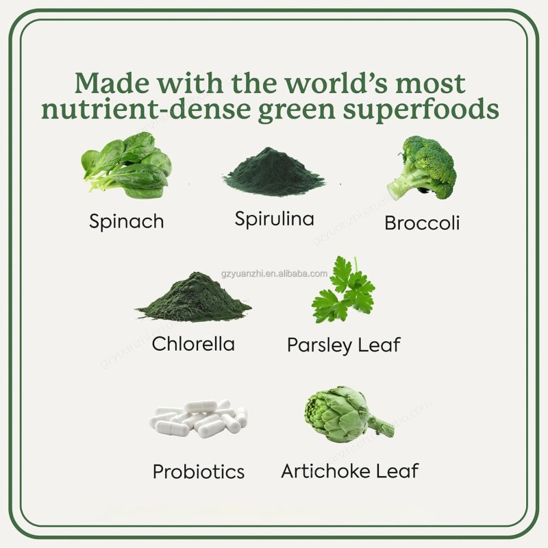 Private Label Green Apple Flavor Children's Super Vegetable Gummies Multivitamin Picky Eaters Probiotic Immune Support