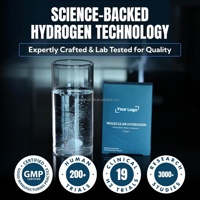 30 Servings 12 PPM Molecular Hydrogen Water Tablets for Hydrogen-Rich Drinking Water Support Enhanced Hydration Immunity