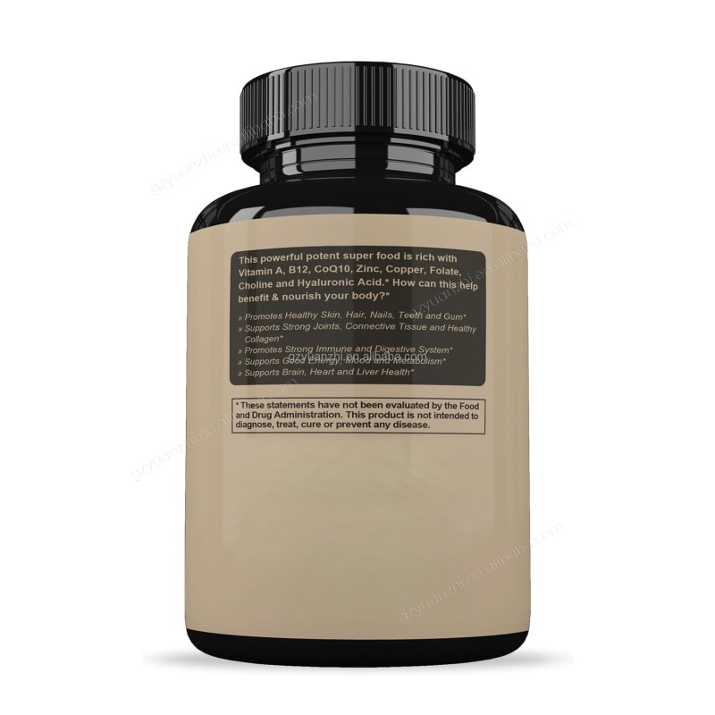 Natural Iron Vitamin A B12 Energy Supplement Grass-Fed Dried Beef Liver Capsules