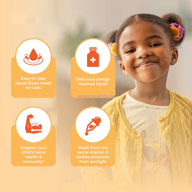 High Quality Organic Children Bone Health Immune Supplement Vitamin D3 Liquid Drops