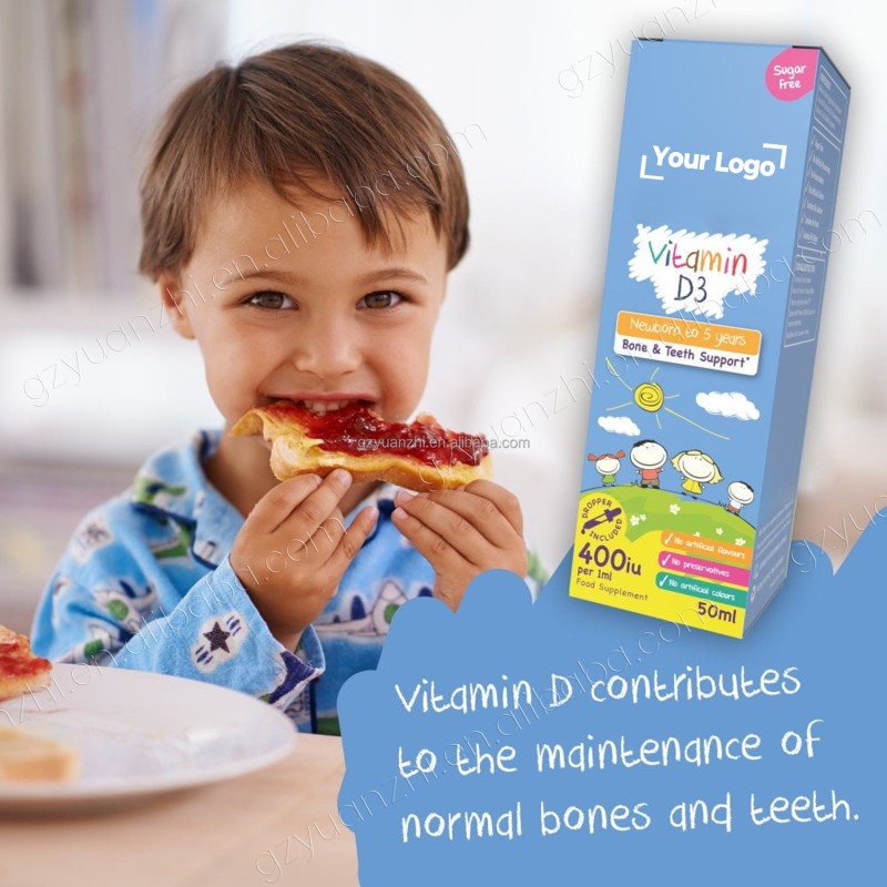 Dietary Supplement Vitamin D3 Drops 400IU Support Children Bone Health Calcium Normalization Children Vitamin D Drops