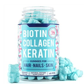 OEM Vegan Biotin Collagen Keratin Hair & Nail Vitamin Supplement Hair Loss Product