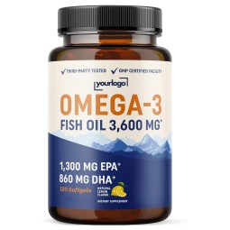 OEM Triple Strength Omega 3 Fish Oil 3600mg EPA & DHA Omega 3 Fish Oil Supplement Bulk Premium Burpless