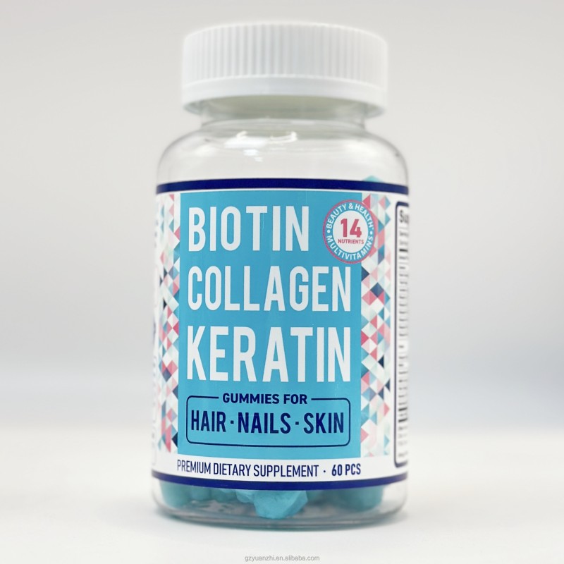 OEM Vegan Biotin Collagen Keratin Hair & Nail Vitamin Supplement Hair Loss Product