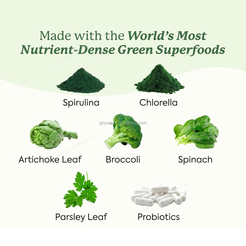 Private Label Green Apple Flavor Vegetable Vitamin Probiotic Complex Multivitamin Support Energy Immune Gut Health Gummies