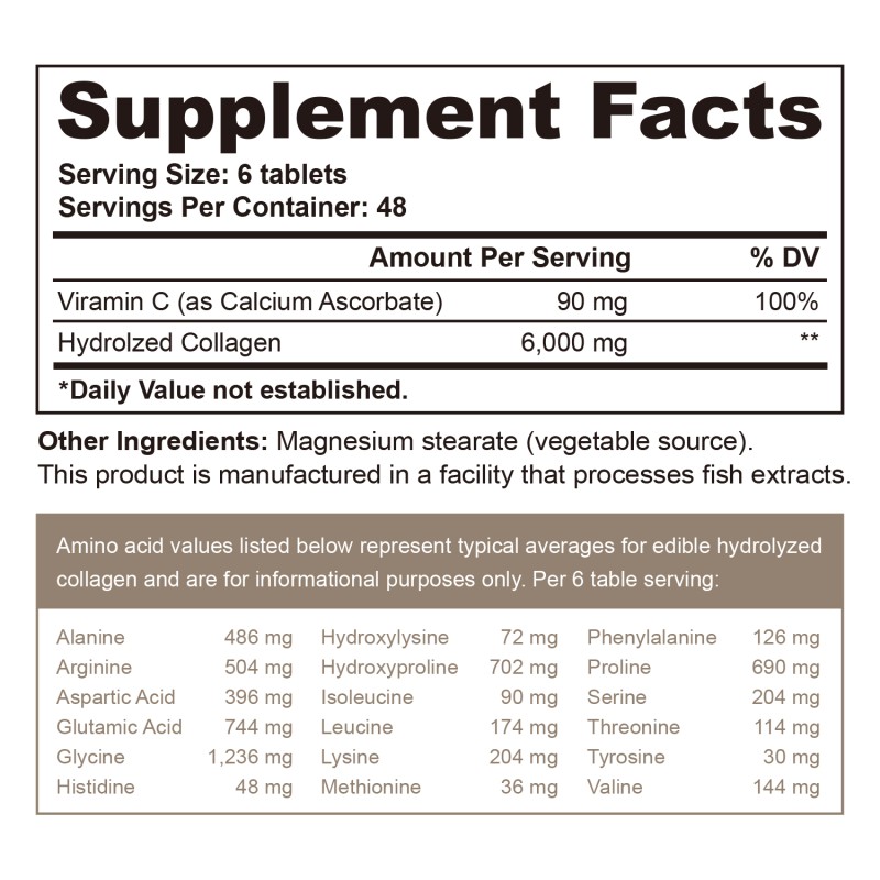 Private Label Collagen 2 with Vitamin C Capsule Tablet Supplement Skin Hair Nail Growth Complex Collagen Dietary Supplement