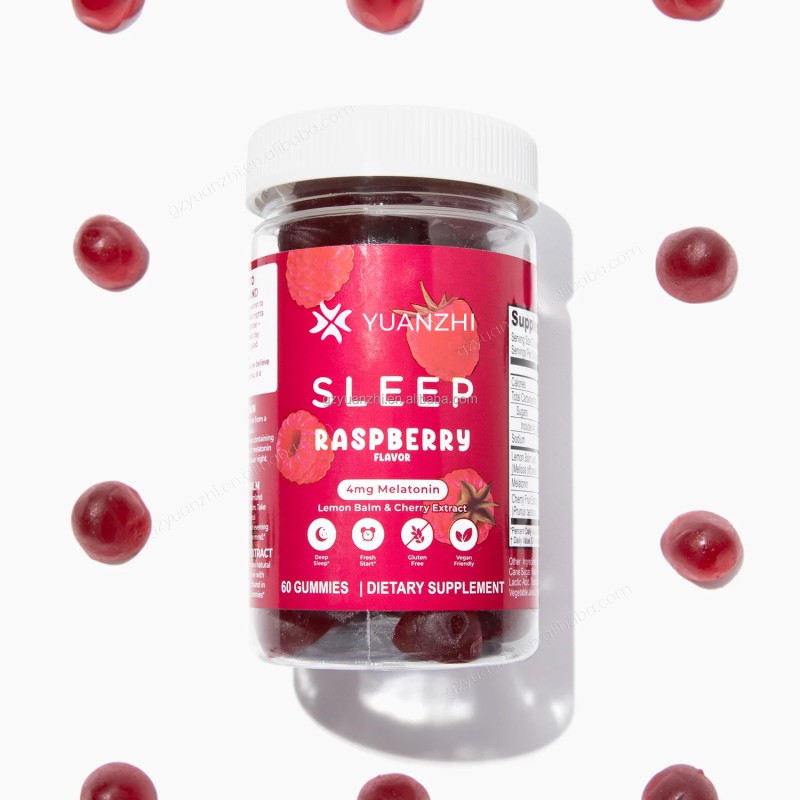 Custom Logo Vegan Blackberry Flavor 4mg Melatonin Relaxing Restorative Sleep Gummies Relax Natural Wake Up Feeling Fresh