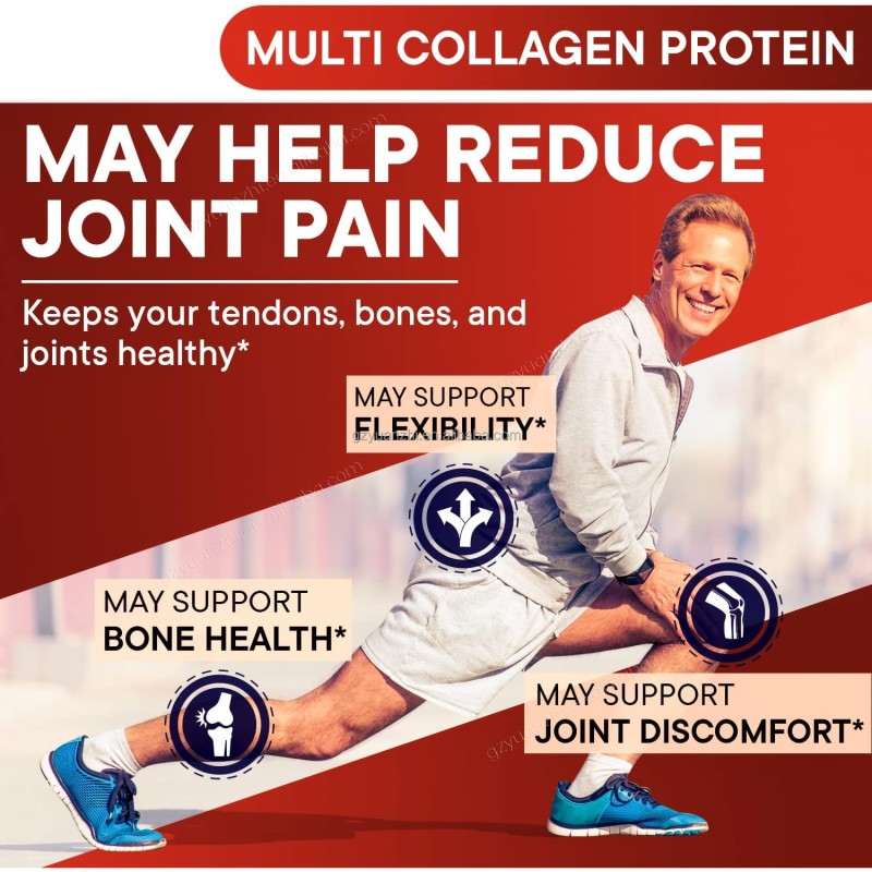 Multi Collagen Powder with Hydrolyzed Grass-Fed All-in-One Super Bone Broth + Polypeptides